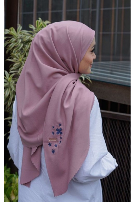 Pasmina Oval Azzura Instan Lasercut Dusty Purple